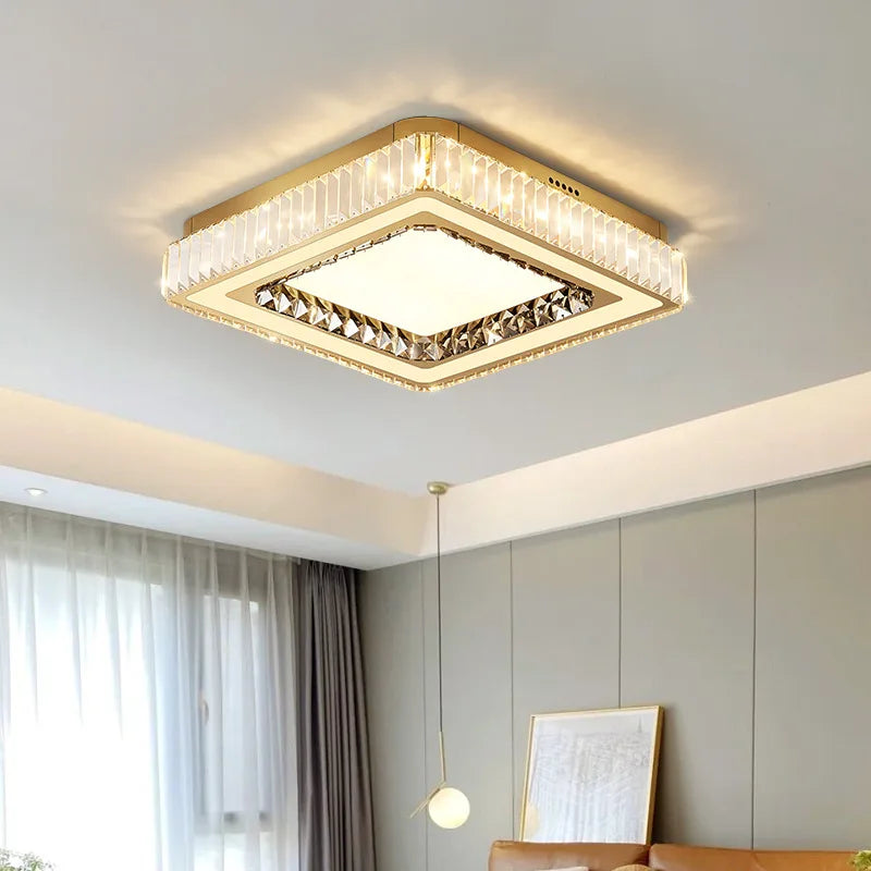 Afralia™ Luxury Crystal Ceiling Light Chandelier for Modern Home Décor