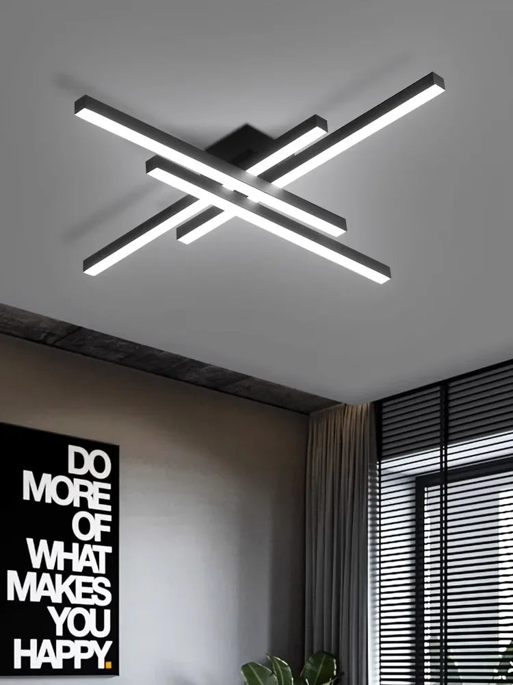 Afralia™ Linear LED Ceiling Lamp for Living Room Bedroom Lighting Fixtures