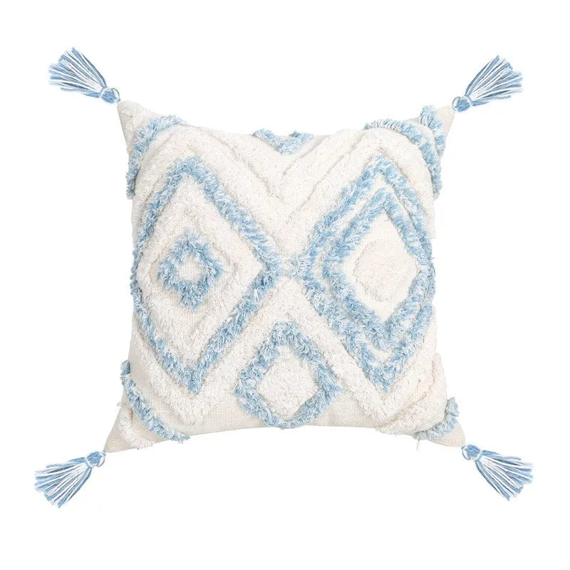 Afralia™ Geometric Tassel Tufted Pillow Covers for Home Decoration