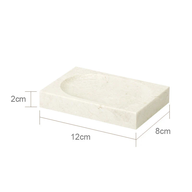 Afralia™ Marble Bathroom Set: Soap Dish, Holder, Vanity Tray - Elegant Bathroom Accessories