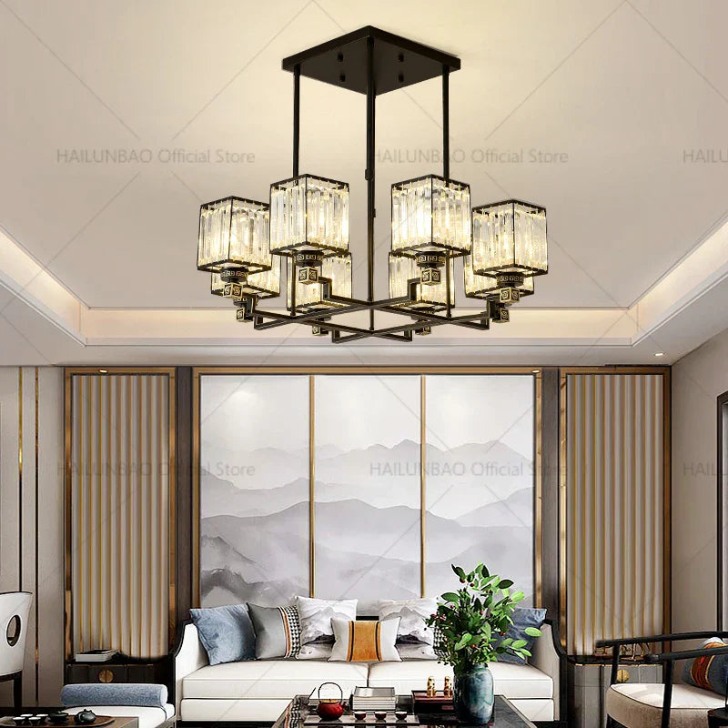 Afralia™ Crystal Chandelier: Modern, Luxe, & Chic for Living Room, Bedroom, Restaurant & Villa