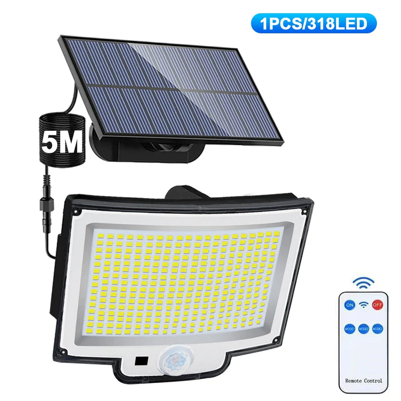 Afralia™ Solar Light Outdoor Super Bright 3 Modes Motion Sensor Wall Lamp IP65 Waterproof