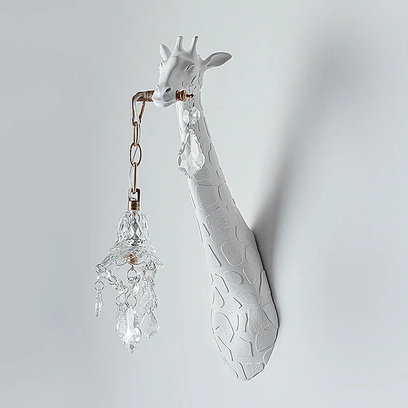 Afralia™ Giraffe Resin Wall Lamp Sconce Light for Bedside & Living Room Decor
