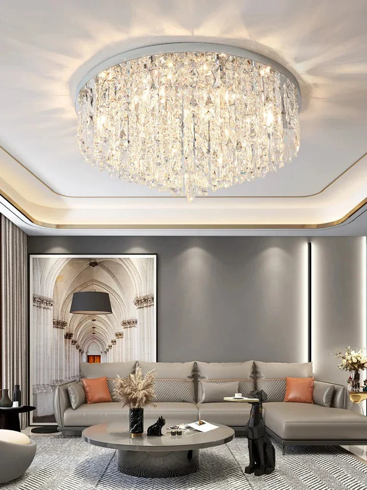Afralia™ Crystal E14 Ceiling Lamp: Modern LED Chandelier Lighting Fixture