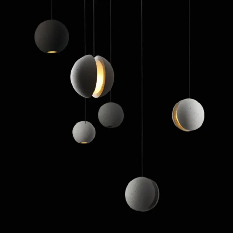 Afralia™ Cement Pendant Light: Industrial Nordic Retro Chandelier for Hotel Restaurant Bar