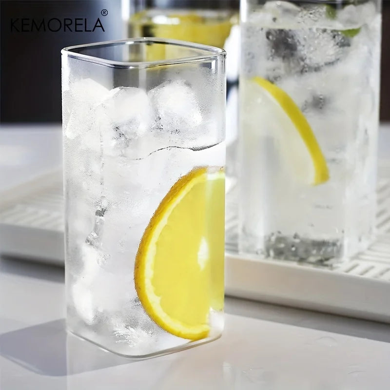 Afralia™ 4-Piece Thin Highball Glasses Set - Clear Tall Glass Cups for Various Beverages