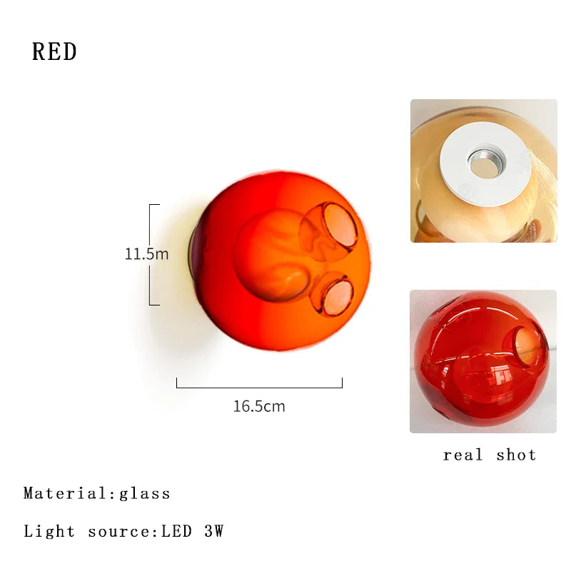 Afralia™ Luxury Glass Ball Wall Lights Home Decor Fashion Lamps