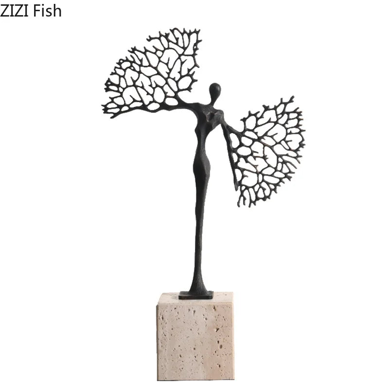 Afralia™ Abstract Character Marble Sculpture Room Decor