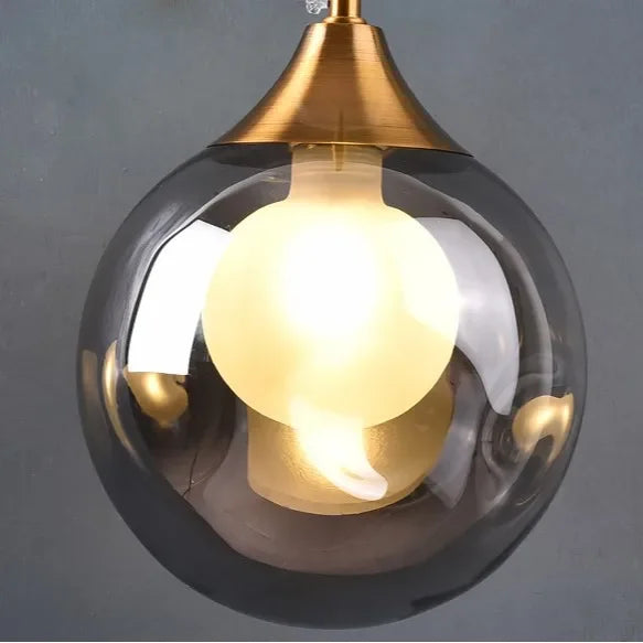 Afralia™ Glass Ball Gold LED Wall Sconce Modern Nordic Indoor Lamp Fixture