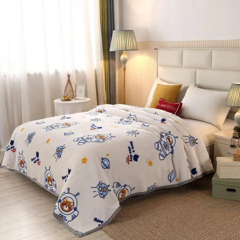 Afralia™ Thick Flannel Warm Lid Blanket