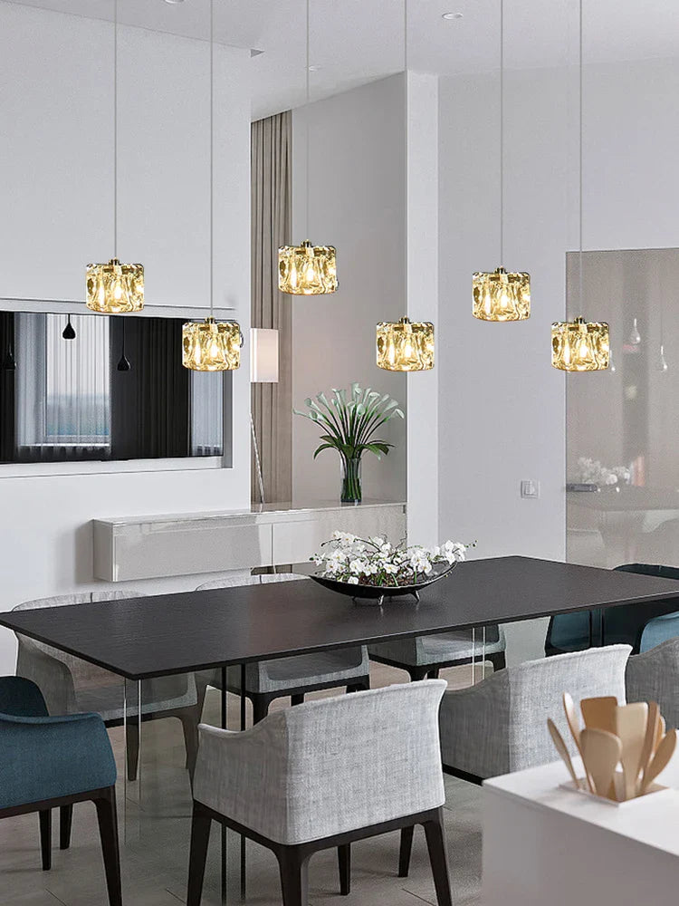 Afralia™ Crystal Chandelier Pendant Light for Modern Indoor Dining and Kitchen Lighting