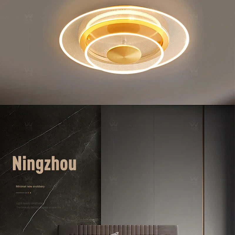 Afralia™ Double Layer 60CM LED Ceiling Light for Living Dining Room Bedroom