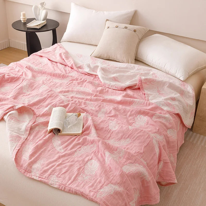 Afralia™ Floral Cotton Sofa Blanket - High Quality Multifunctional Bed Cover