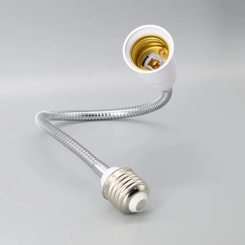 Afralia™ Flexible Gooseneck Lamp Base Converter E26/E27 Extension Socket for Light Fixtures