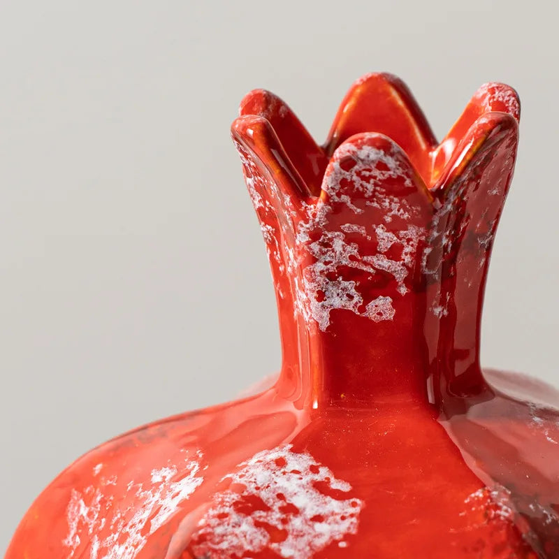 Afralia™ Handmade Pomegranate Ceramic Vase: Stylish Home Decor & Flower Arrangement Accessory