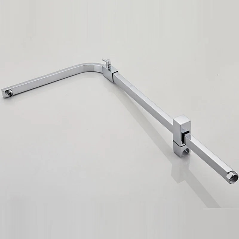 Afralia™ Stainless Steel Square Shower Pipe Mixer Tube for Bathroom Faucet