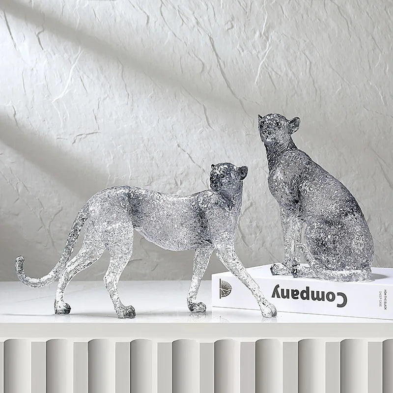 Afralia™ Resin Animal Sculpture Golden Gradient Home Decor Ornament