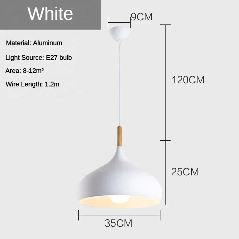 Afralia™ Nordic Macaroon Color Pendant Light LED Single Head Chandelier for Kitchen & Cafe