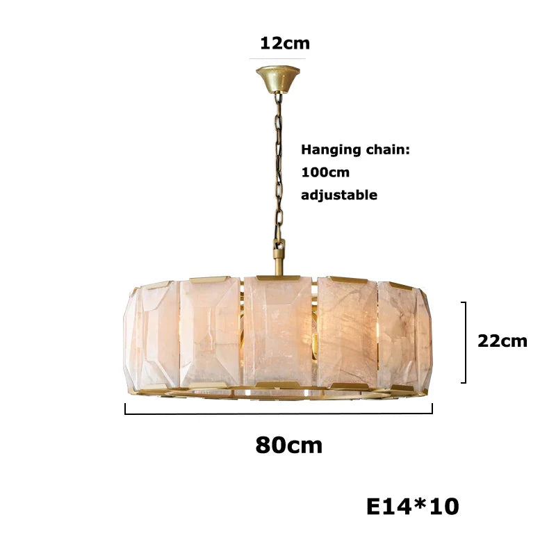 Afralia™ Retro American LED Crystal Chandelier Lighting for Living Room