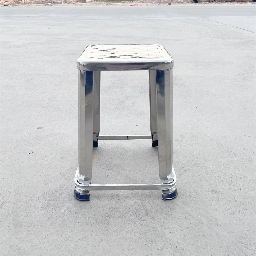 Afralia™ Stainless Steel Square Stool: Simple Modern Household Essential