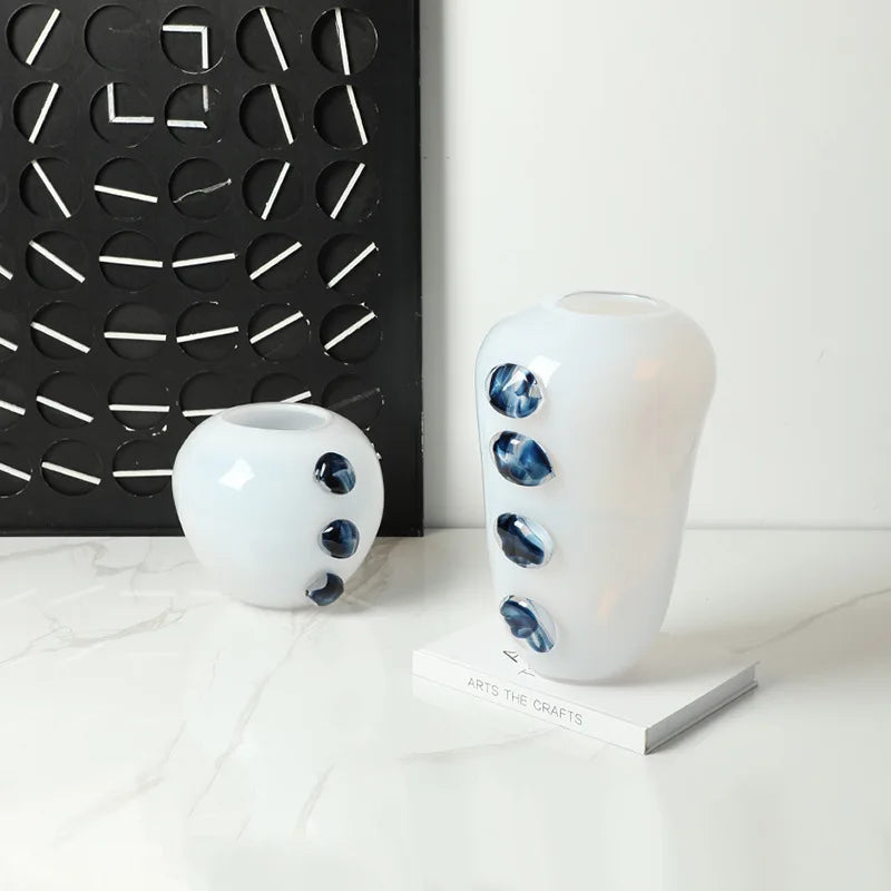 Afralia™ Pebble Relief Glass Vase: Creative Flower Arrangement Home Decor Accessory