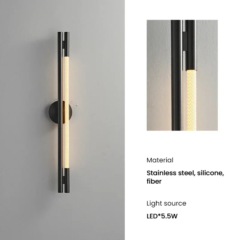 Afralia™ Minimalist Silicone Line LED Wall Sconce for Living Room Bedroom Dining Decor