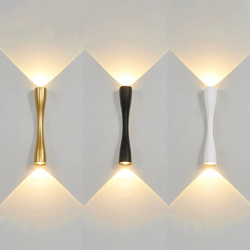 Afralia™ Modern Aluminium LED Wall Lamp 6W Up Down Wall Light for Interior Lighting