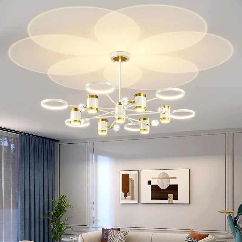 Afralia™ LED Crystal Chandelier: Modern Lighting for Bedroom Living Dining Room Kitchen Luminaria