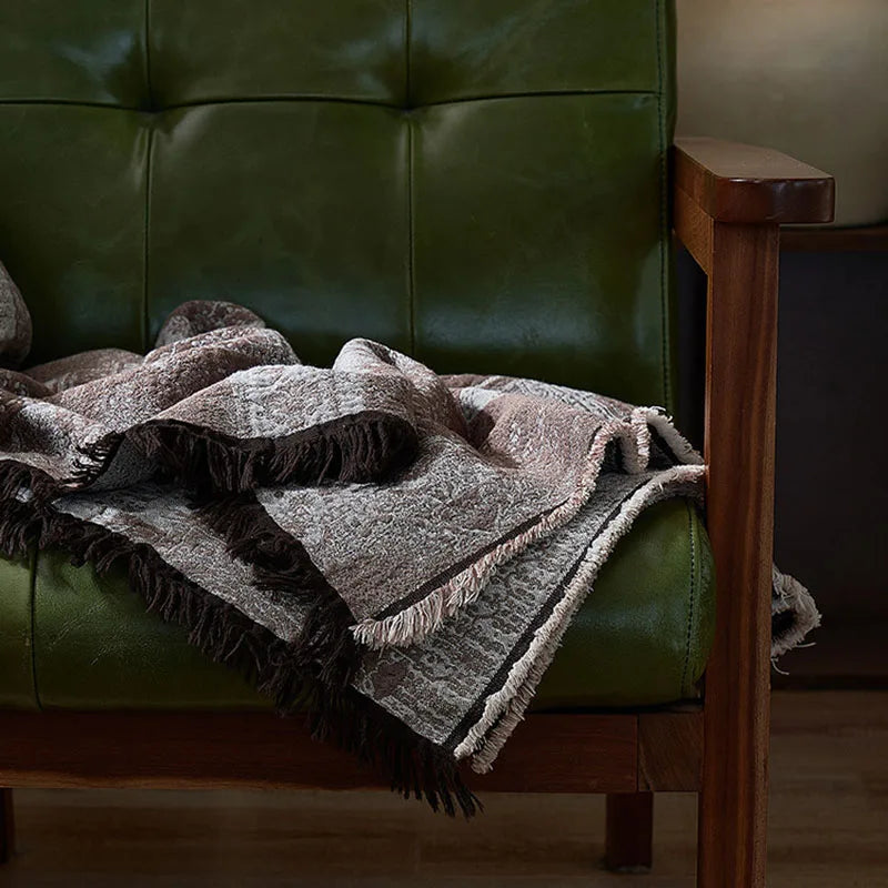 Afralia™ Luxury 100% Cotton Sofa Cover Blanket for Travel & Home - 140X190Cm