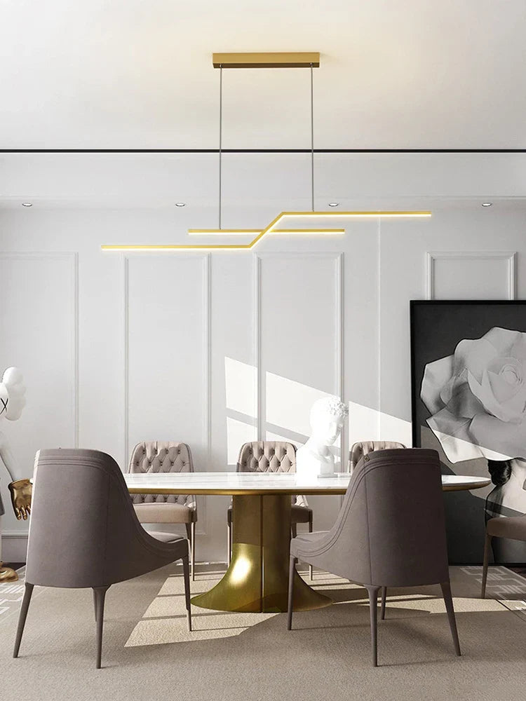 Afralia™ Modern Black Pendant Chandelier for Dining Room, Kitchen, Bar, Office & Long Table