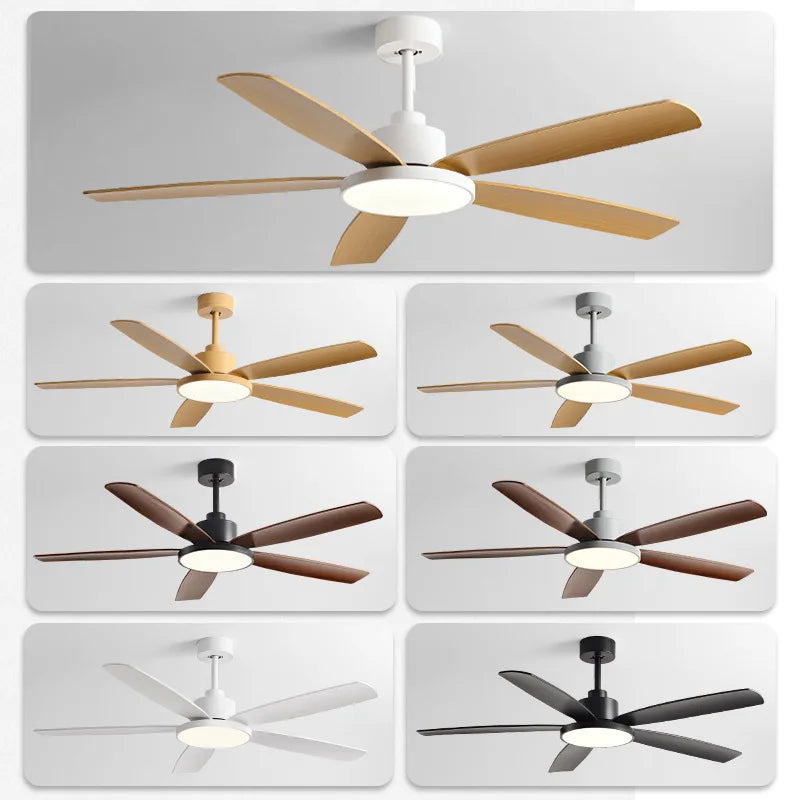 Afralia™ Nordic Large Ceiling Fan with LED Light, Retro Industrial Style for Home and Restaurant