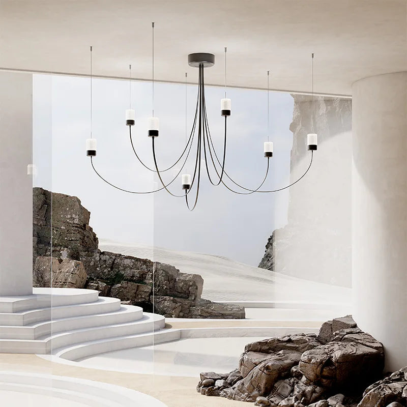 Afralia™ Nordic Moooi Gravity Chandelier, Modern LED Hanging Light for Living Room.