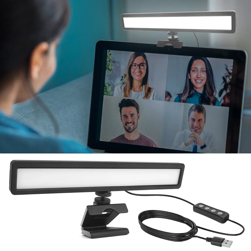 Afralia™ WS66 LED Screen Light: Clip Tripod Fill Lamp for Selfie, Streaming, Meeting