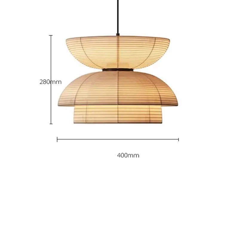 Afralia™ Japanese Wabi Sabi Fabric Pendant Light: Traditional and Creative Lighting for Dining Room