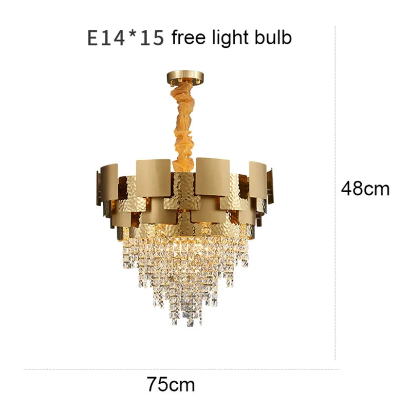 Afralia™ Copper K9 Crystal Chandelier: Luxury Minimalist Lighting for Living Room, Dining Room, Bedroom