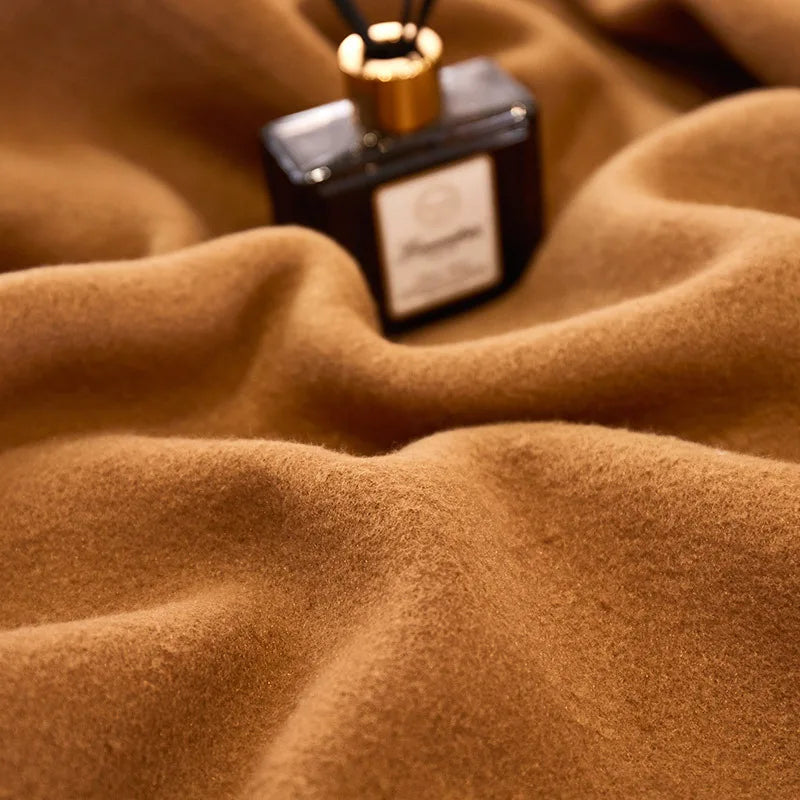 Afralia™ Velvet Camel Blanket: Soft Cozy Queen Bedspread for All Seasons