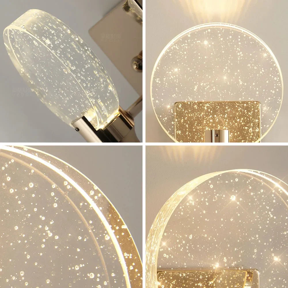 Afralia™ Crystal Bubble Wall Lamp: Modern Luxury Lighting for Bedroom, Living Room, and Aisle