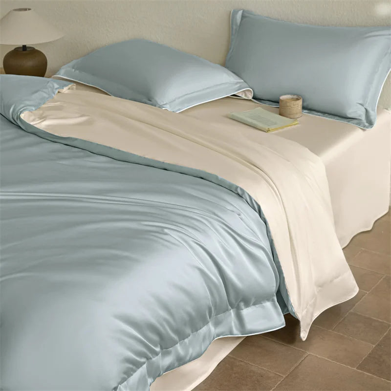 Afralia™ Luxury 600TC Egyptian Cotton Bedding Set: Duvet, Bed Sheet, Pillowcases - Queen King Size