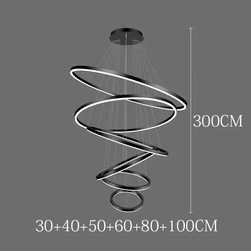 Afralia™ Modern LED Pendant Light for Living Room Dining Room Chandeliers Indoor Lighting