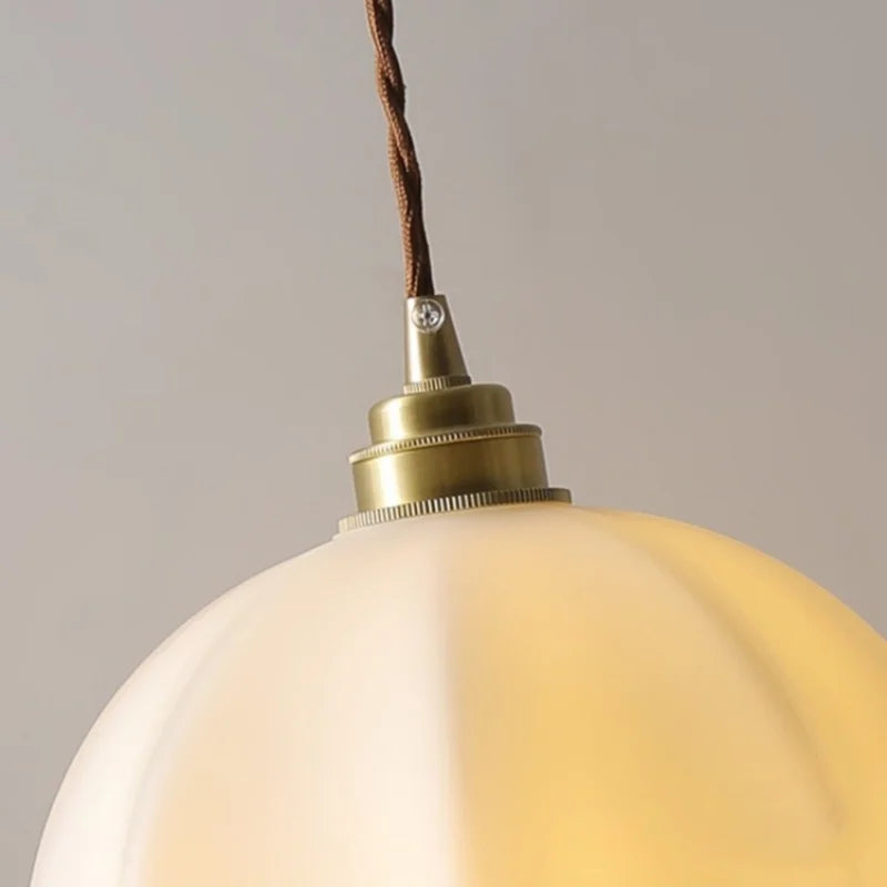 Afralia™ White Glass LED Pendant Lamp for Modern Home Decor and Lighting