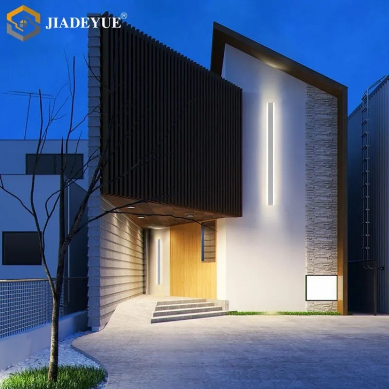 Afralia™ Outdoor LED Strip Wall Lamp for Modern Courtyards - IP65 Waterproof White Lighting