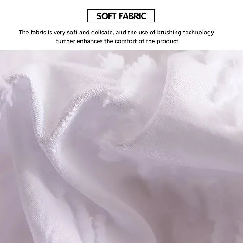 Afralia™ Nordic White Duvet Cover Set - Soft King Size Bedding Set