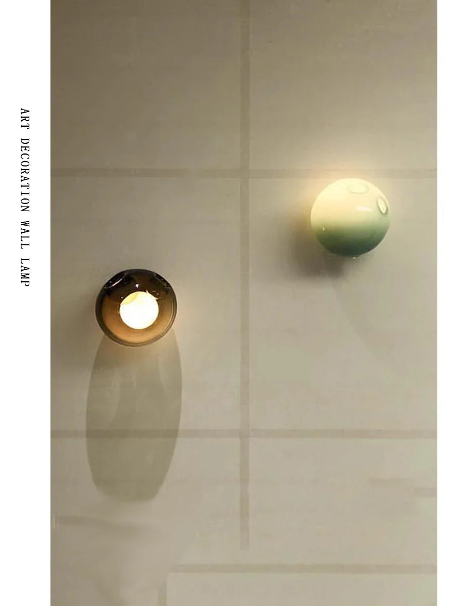 Afralia™ Glass Wall Sconce LED Light Fixture for Living Room & Aisle Decor