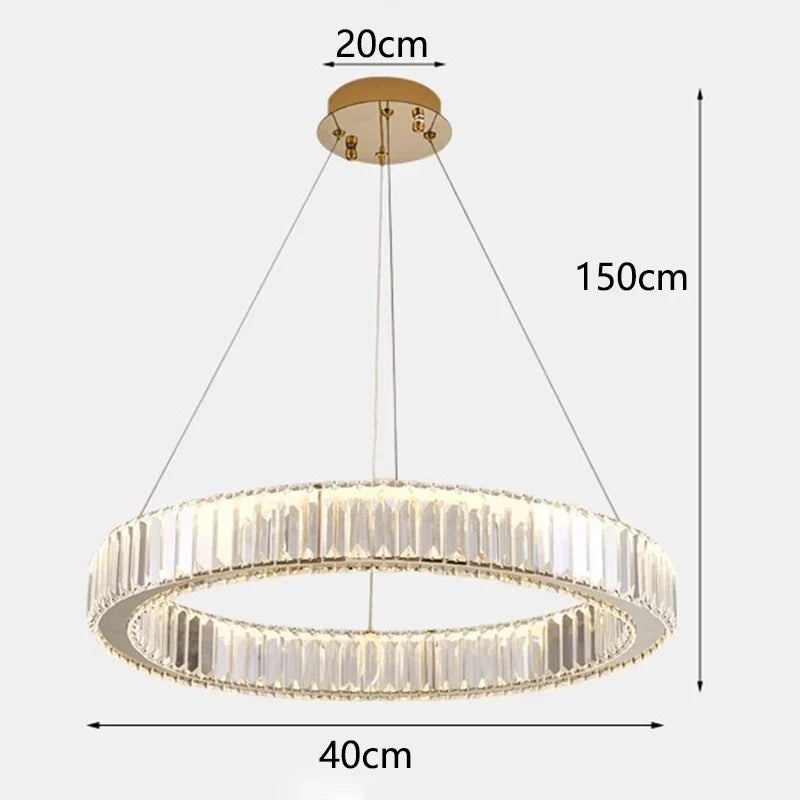Afralia™ Crystal Chandelier: Modern Home & Dining Room Pendant Lighting