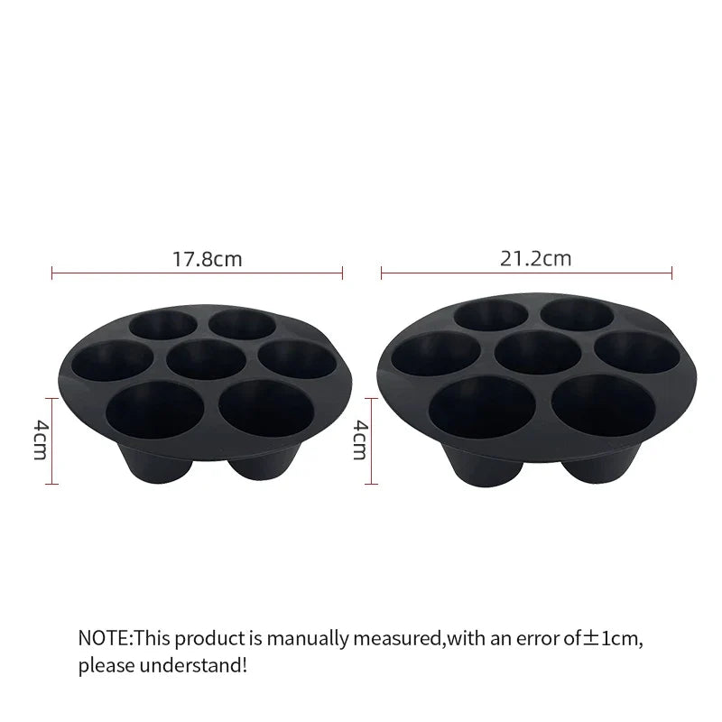 Afralia™ Silicone 7-hole Cake Mold for Baking in Airfryer & Microwave