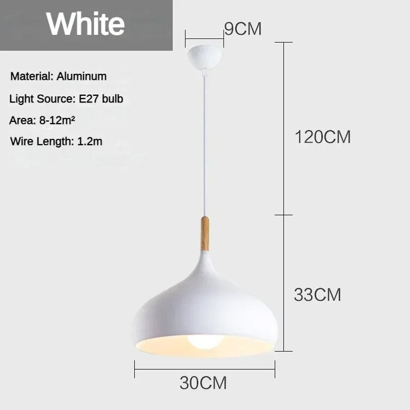 Afralia™ Nordic Macaroon Color Pendant Light LED Single Head Chandelier for Kitchen & Cafe