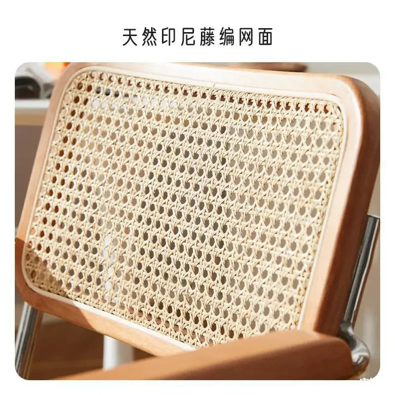 Afralia™ Rattan Swivel Office Chair: Ergonomic, Backrest, Armrest, Roller, Gaming, Executive, Home Office