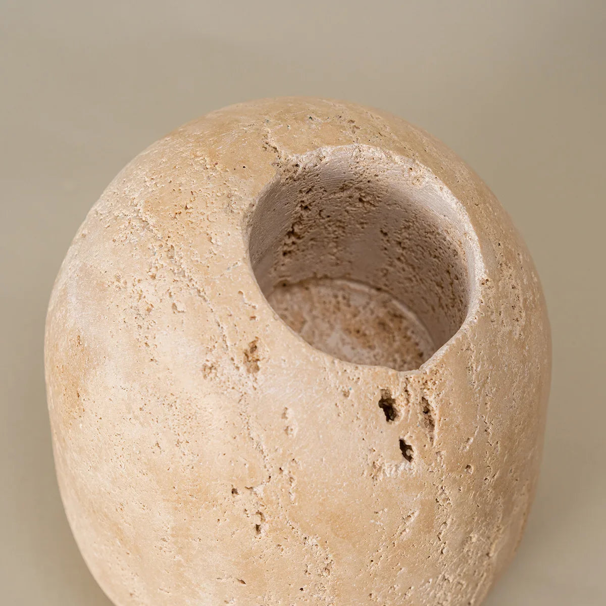 Afralia™ Beige Travertine Match Holder - Vintage Marble Toothpick Holder & Home Decor