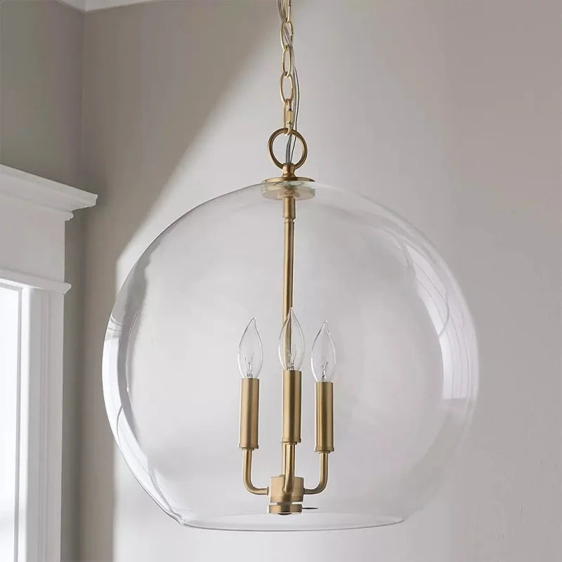 Afralia™ Glass Ball LED Chandelier for Modern Restaurant & Bar Decor