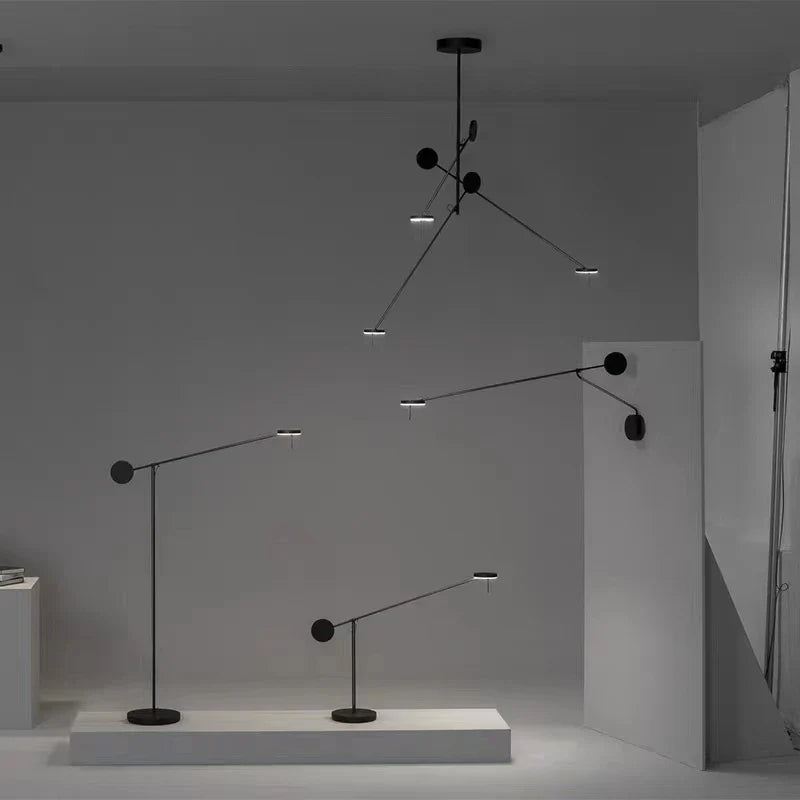 Afralia™ Black Metal LED Pendant Light: Minimalist Living Room Fixture